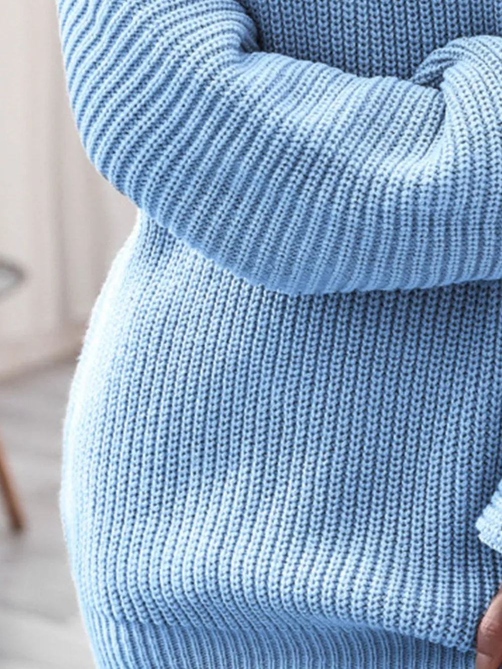 Rib-Knit Mini Sweater Dress, image 15