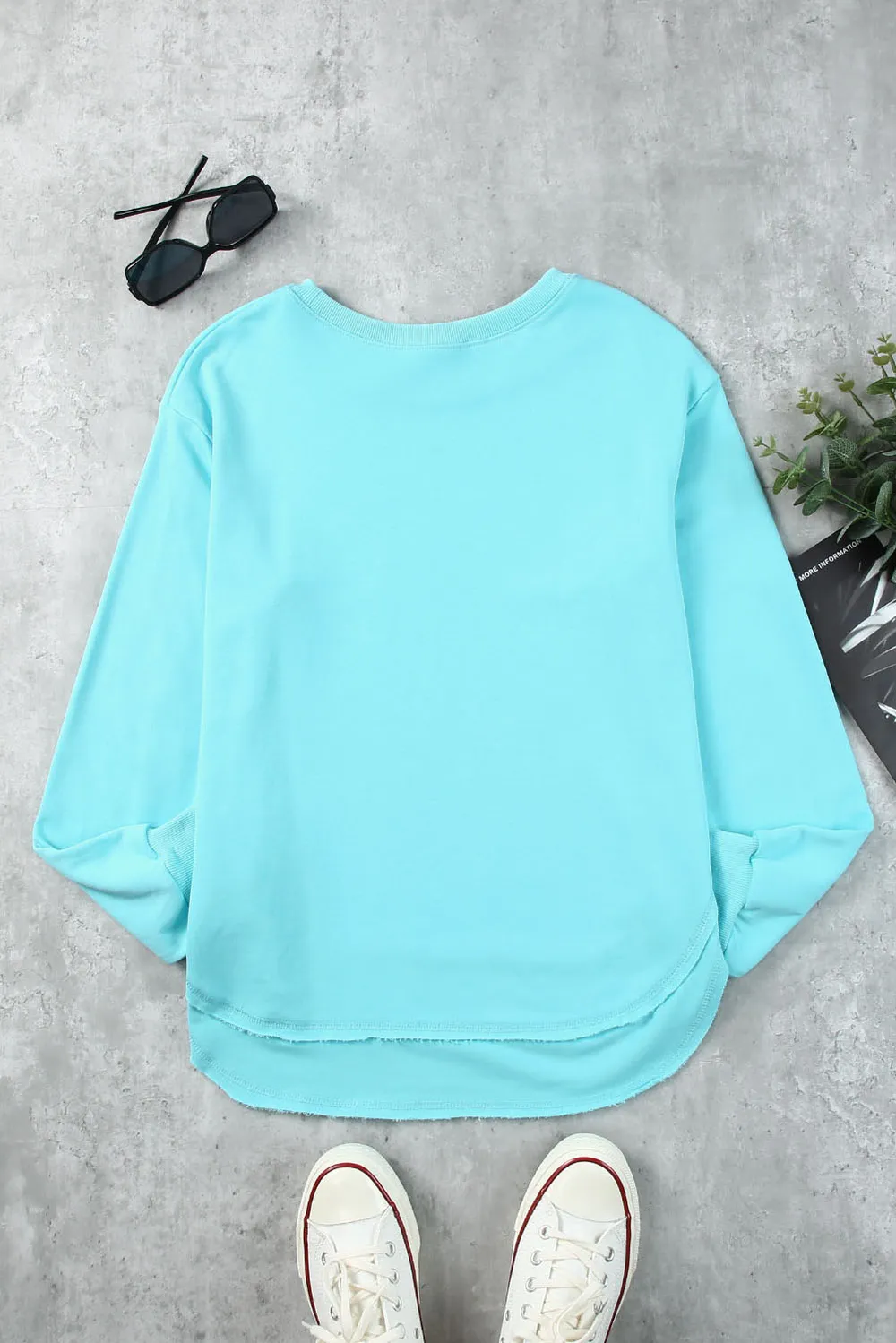 Side Slit Drop Shoulder Sweatshirt, image 17