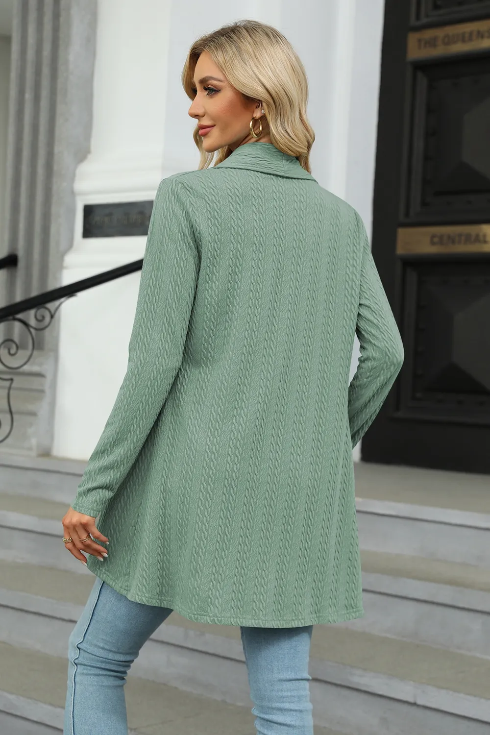Open Front Long Sleeve Cardigan, image 4