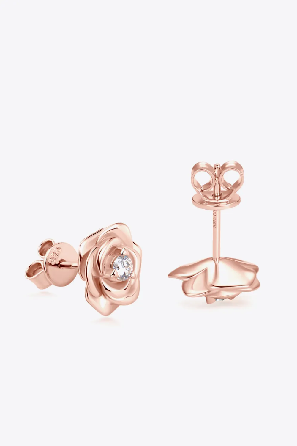 Moissanite Flower 925 Sterling Silver Earrings, image 5