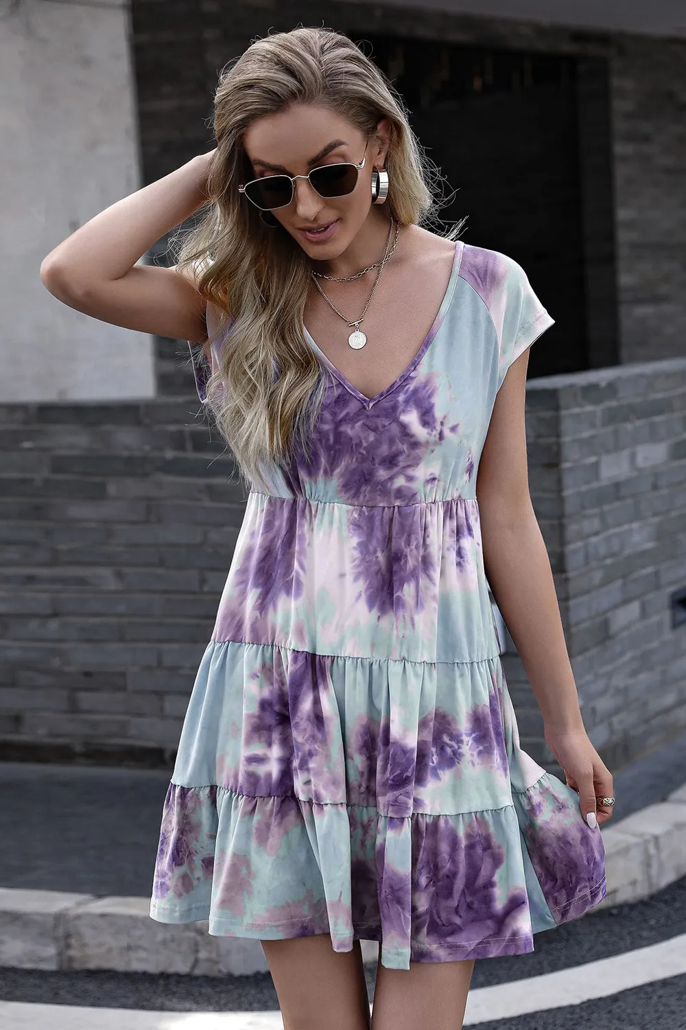 Tie-Dye Ruffle Hem Dress, image 11