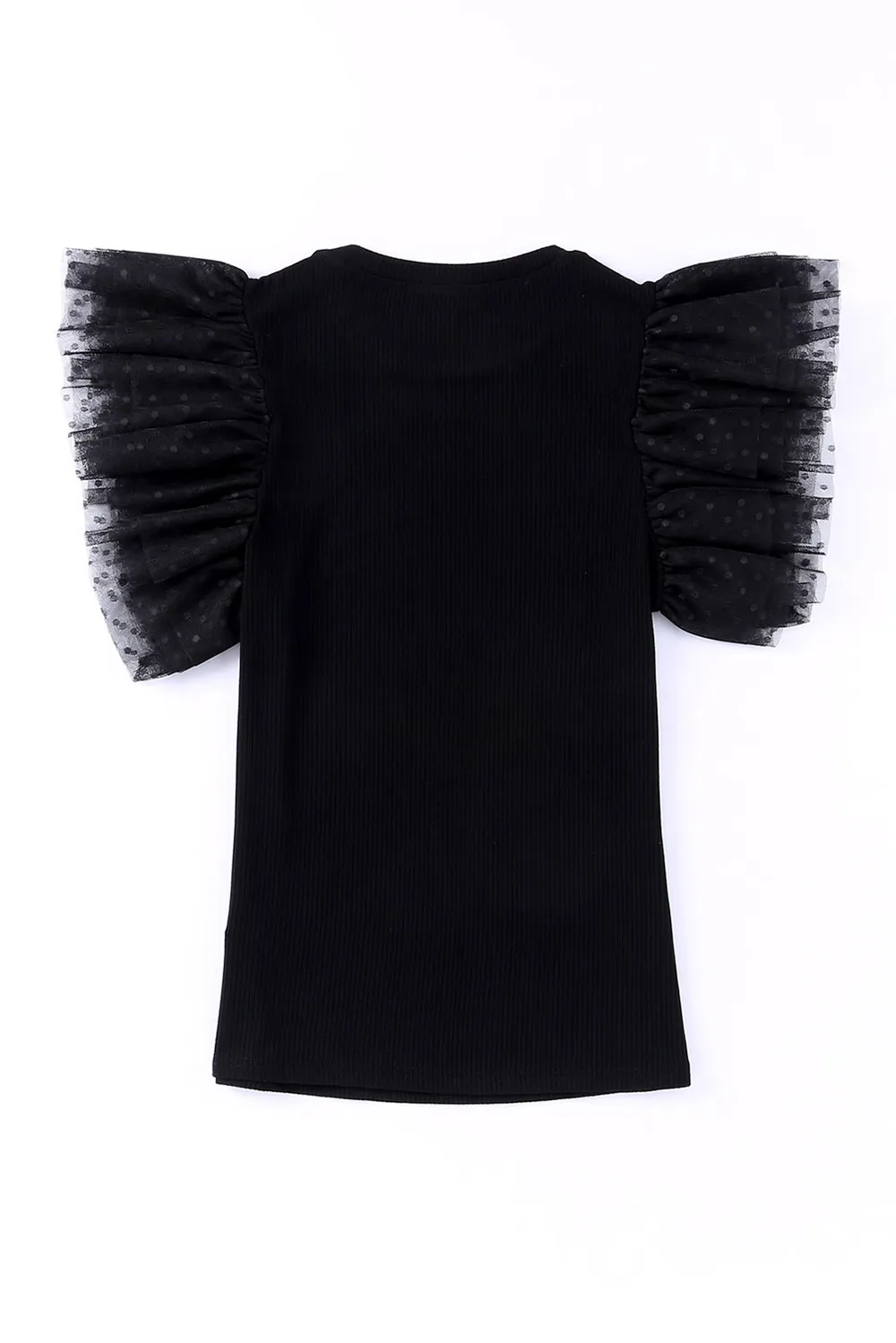 Polka Dot Flutter Sleeve Top, image 15