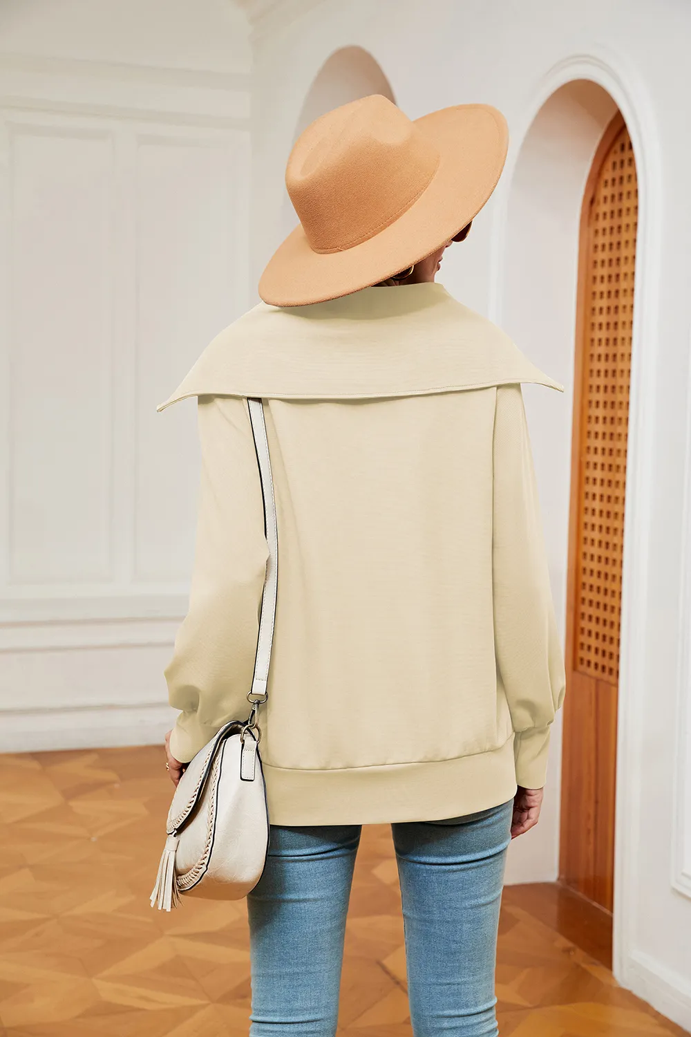 Half-Zip Collared Sweatshirt, image 24