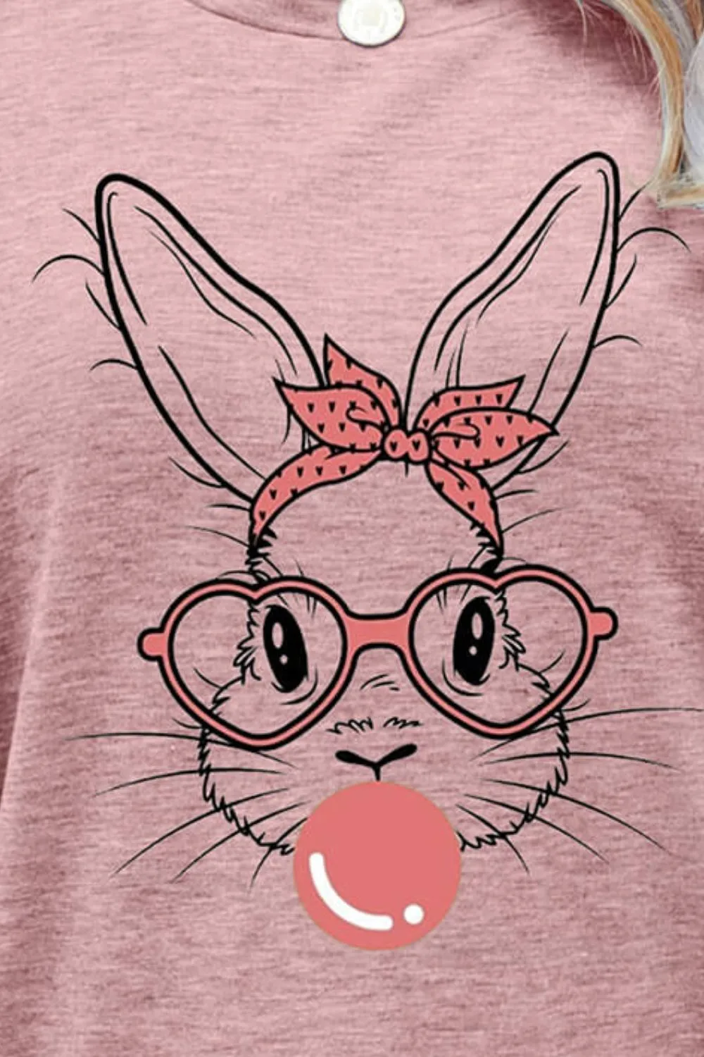 Easter Bunny Graphic Round Neck T-Shirt, image 16