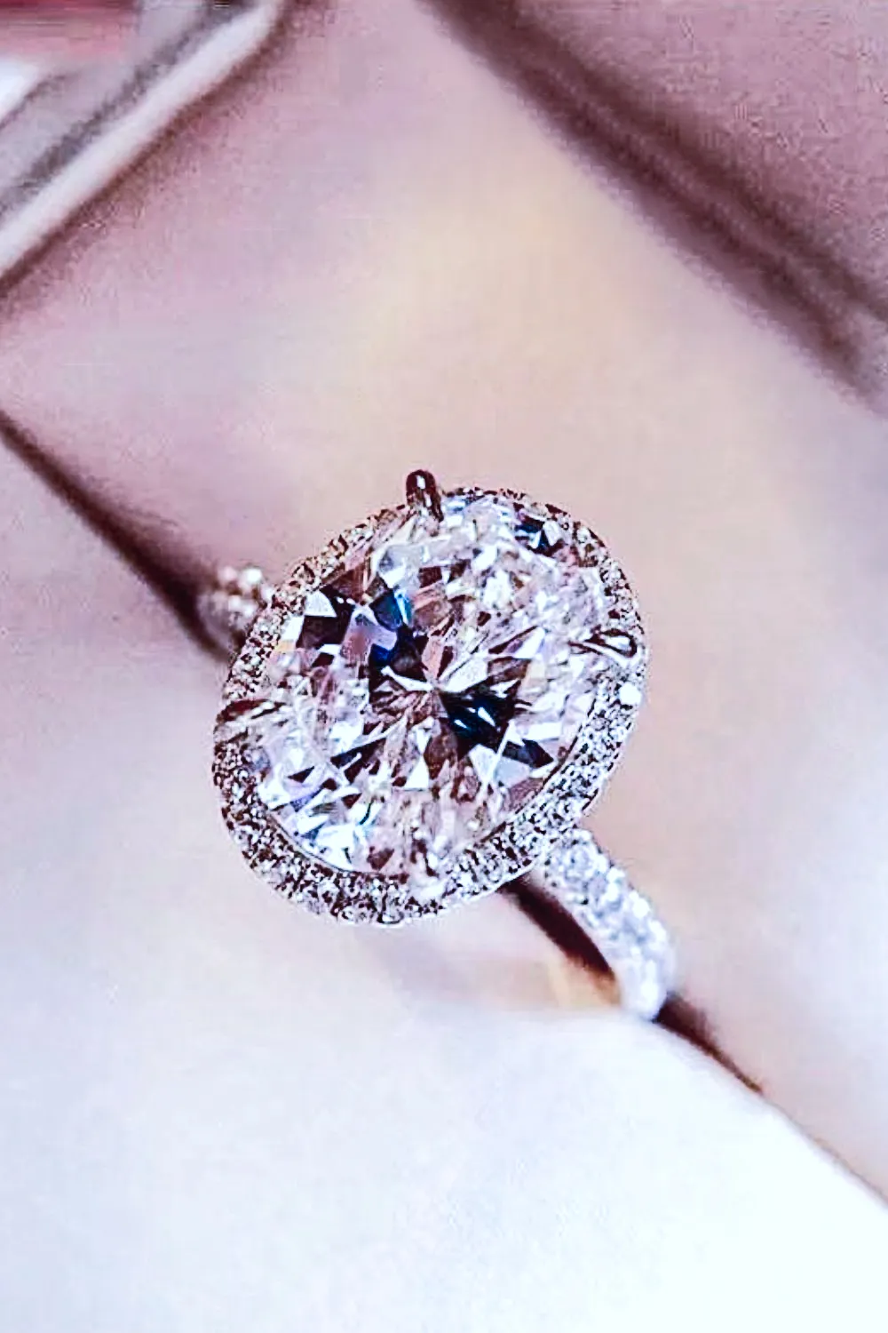 2 Carat Moissanite Platinum-Plated Ring, image 2
