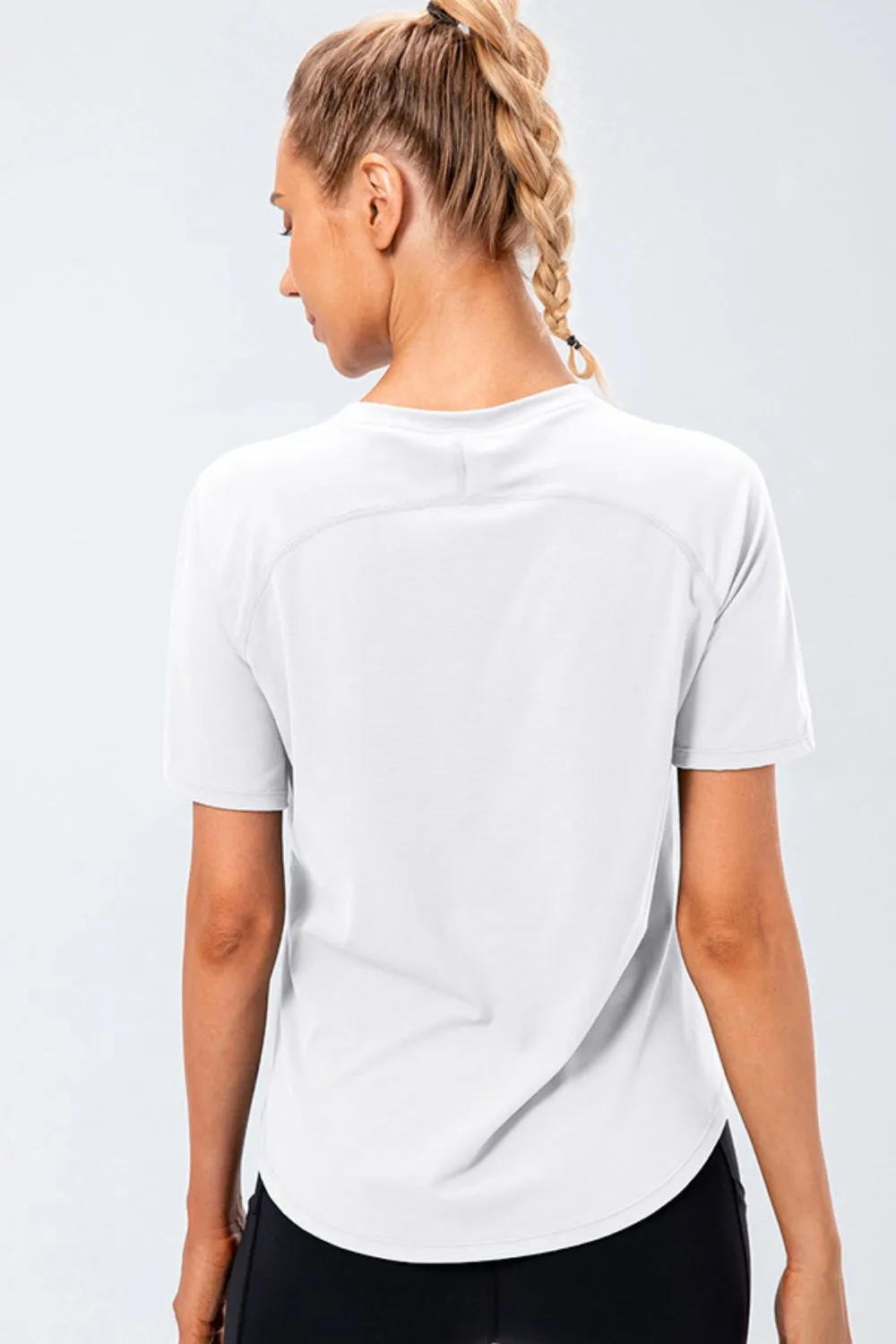 Round Neck Raglan Sleeve Active Tee, image 4