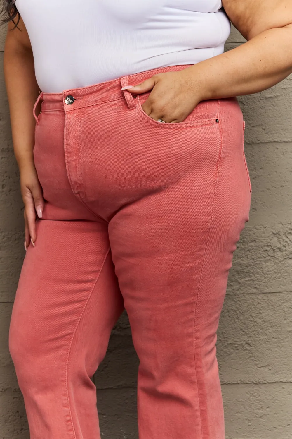 Bailey Full Size High Waist Side Slit Flare Jeans, image 5