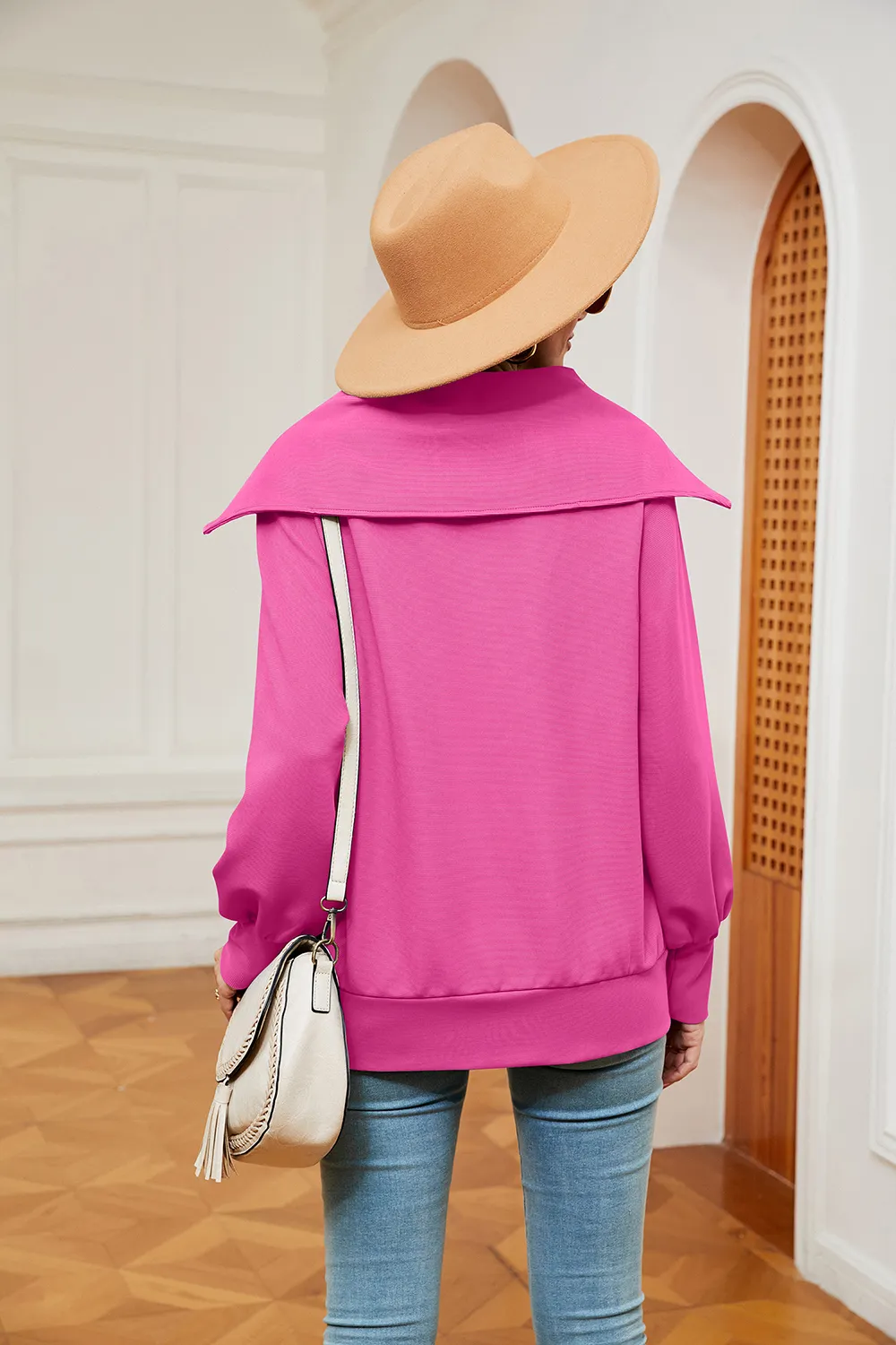 Half-Zip Collared Sweatshirt, image 20