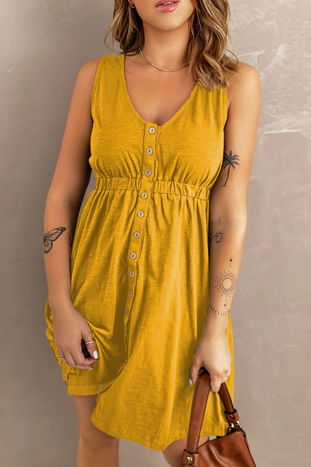 Sleeveless Button Down Mini Magic Dress, image 20