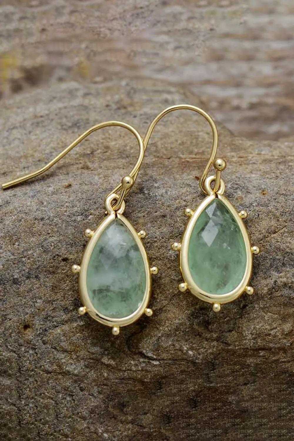 Natural Stone Teardrop Earrings, image 5