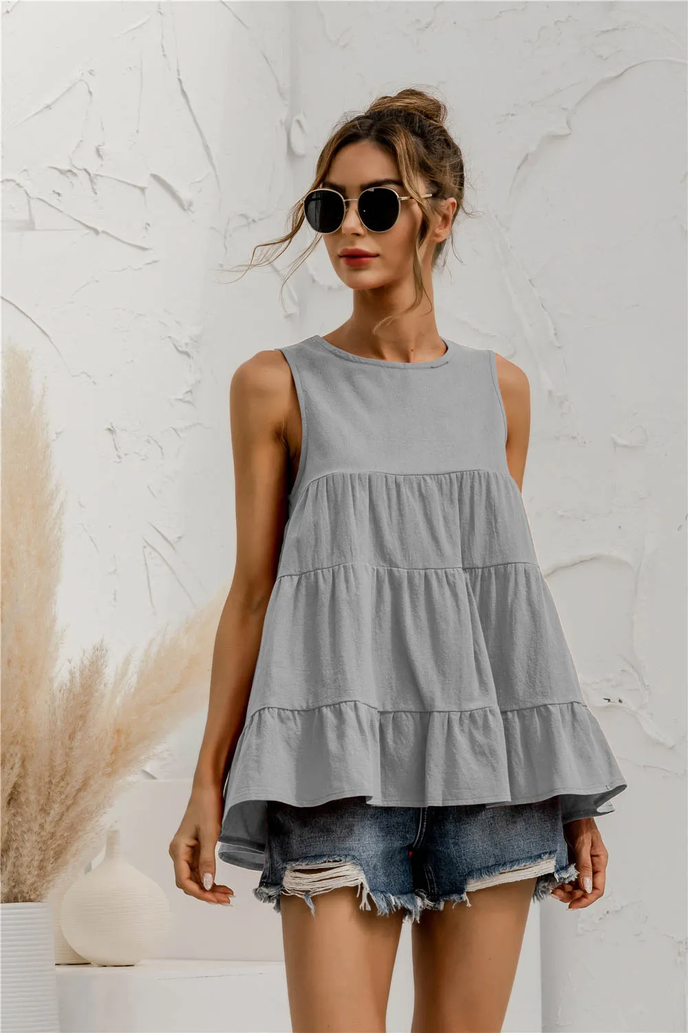 Round Neck Tiered Tank, image 8
