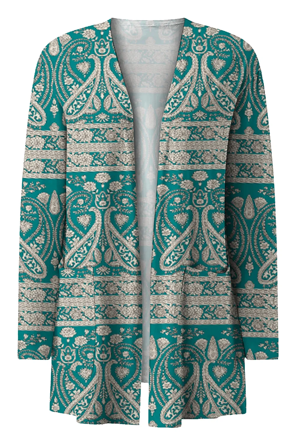 Printed Long Sleeve Cardigan, image 4
