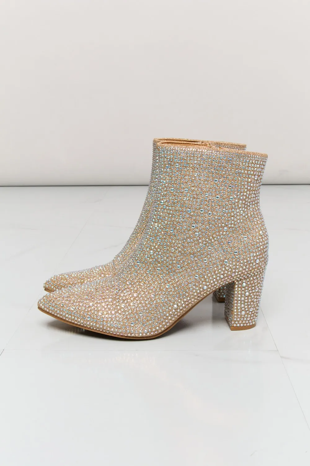 Rhinestone Pointed Toe Booties, image 6