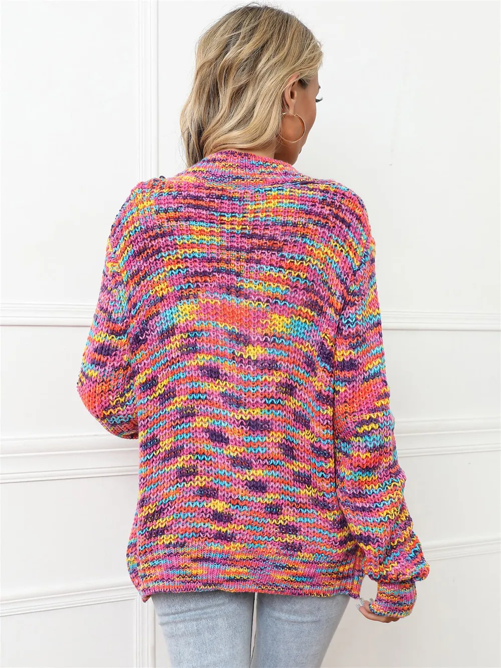 V-Neck Long Sleeve Cardigan, image 4