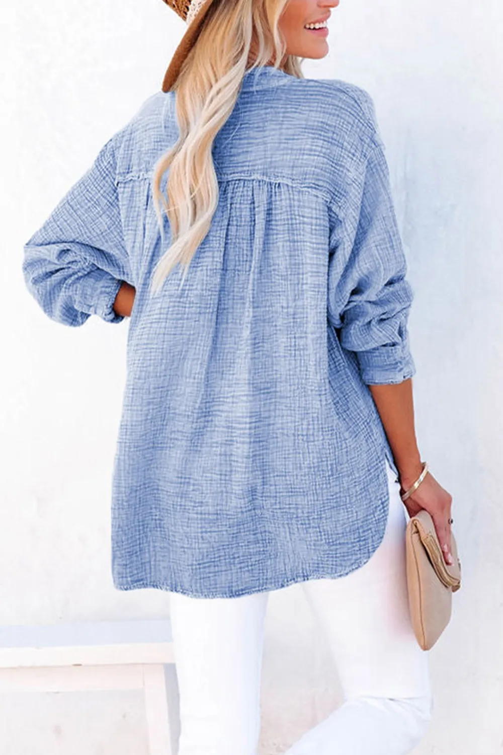 Buttoned Long Sleeve Blouse, image 13