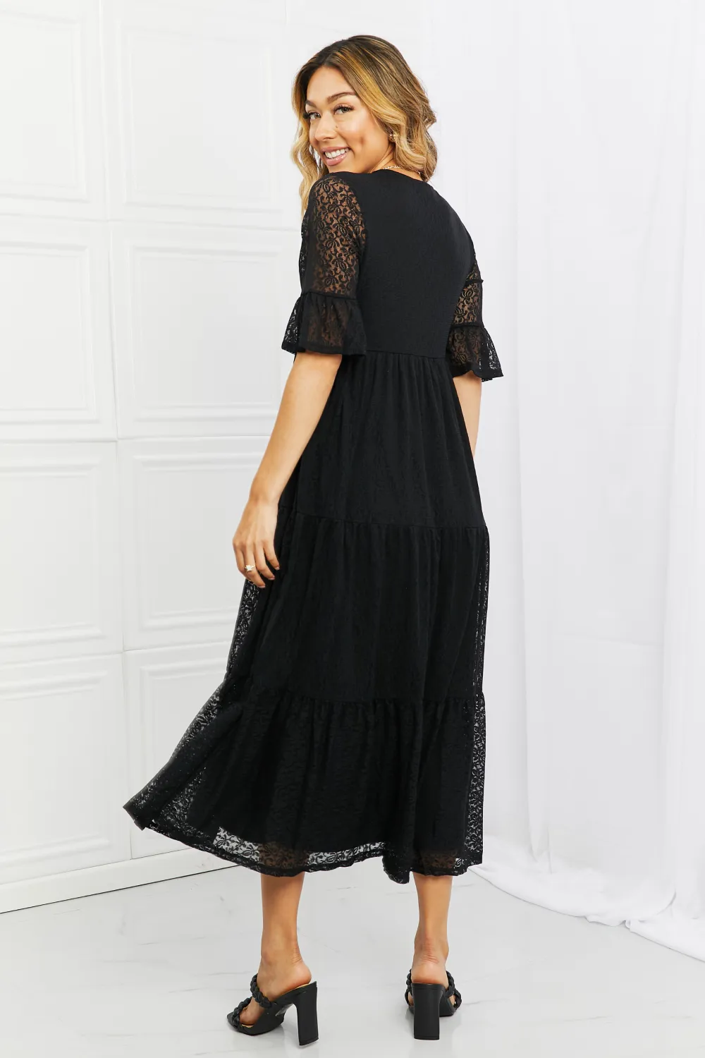 Lovely Lace Full Size Tiered Dress, image 8