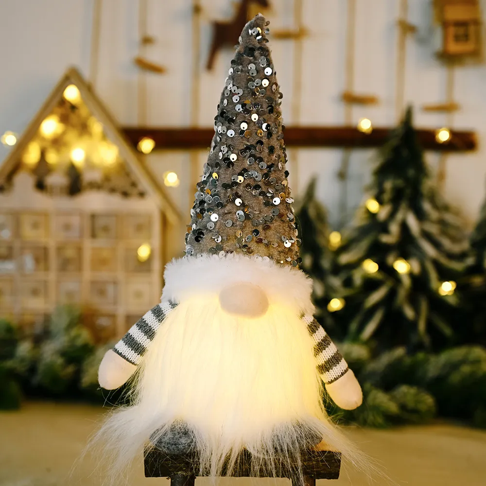 Sequin Light-Up Faceless Gnome, image 8