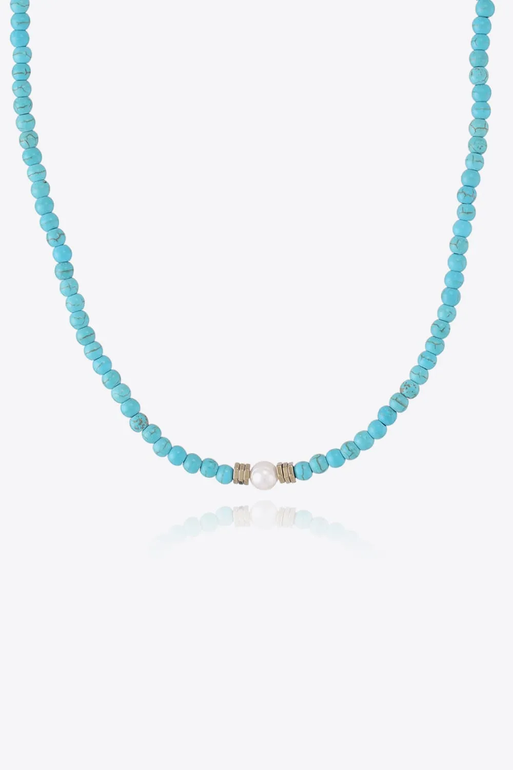 Turquoise & Pearl Necklace, image 4