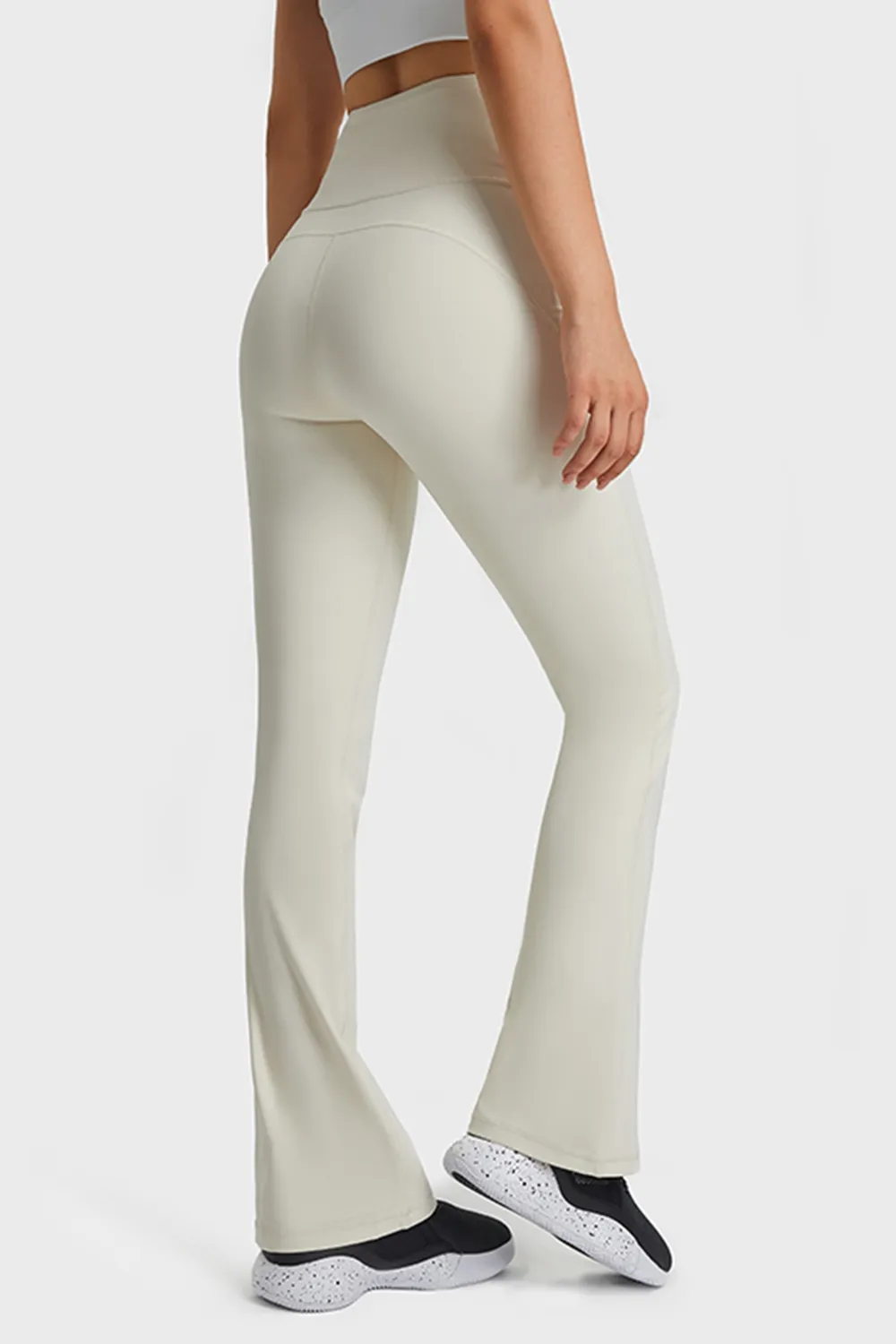 Elastic Waist Flare Yoga Pants, image 9