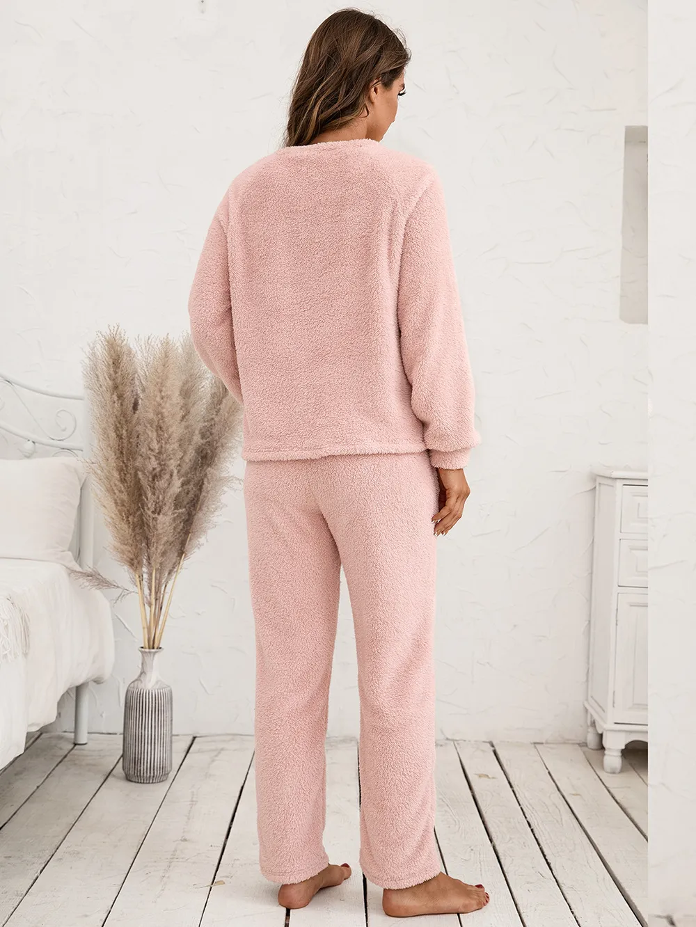 Teddy Long Sleeve Top and Pants Lounge Set, image 15