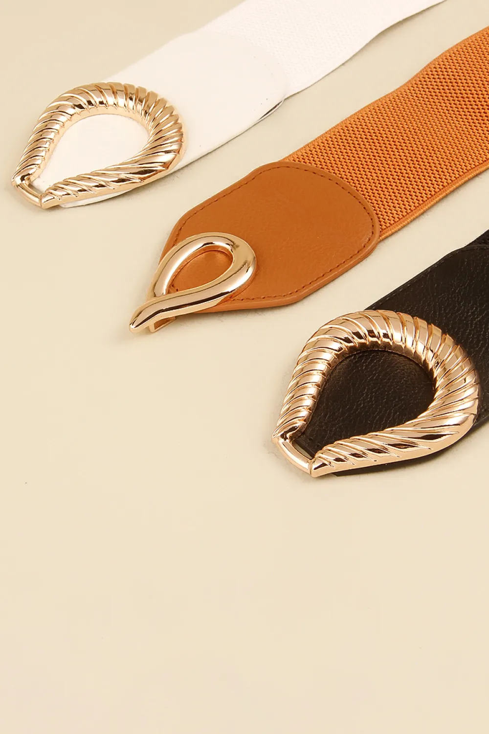 Ribbed Alloy Buckle Elastic Belt, image 18