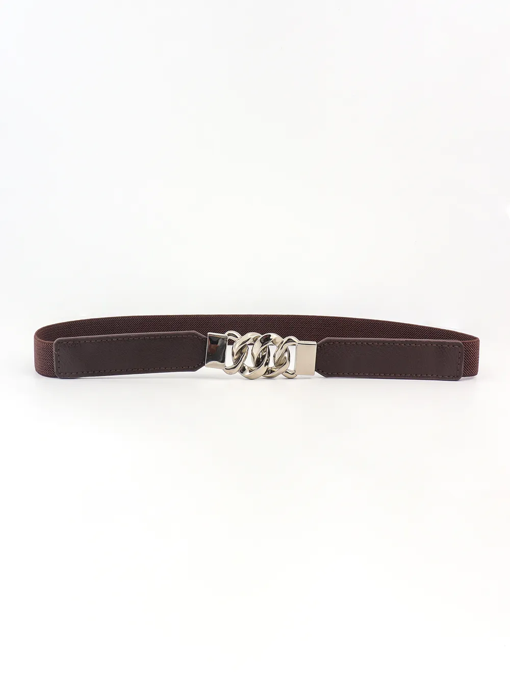 Zinc Alloy Buckle Elastic PU Belt, image 18