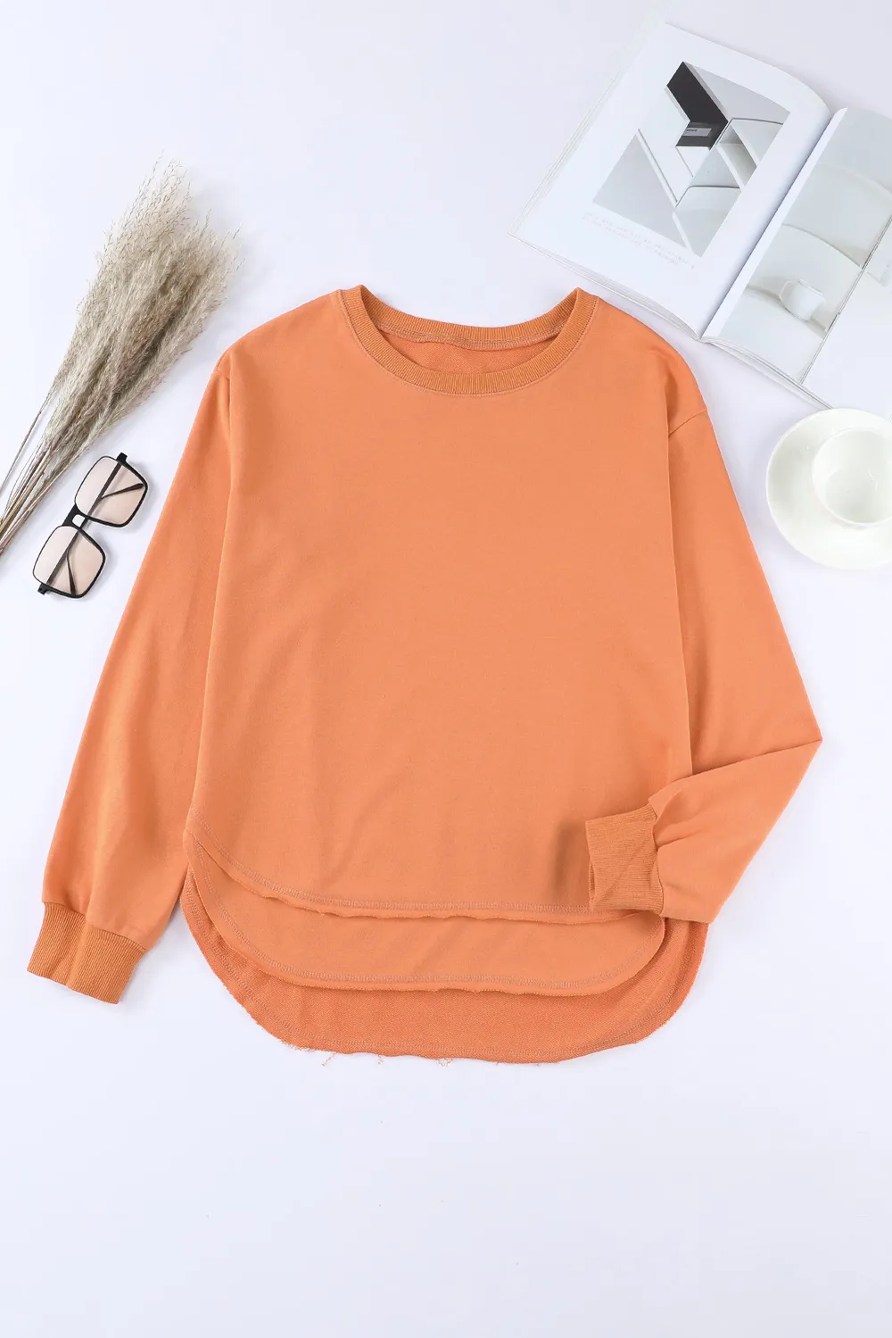 Side Slit Drop Shoulder Sweatshirt, image 18