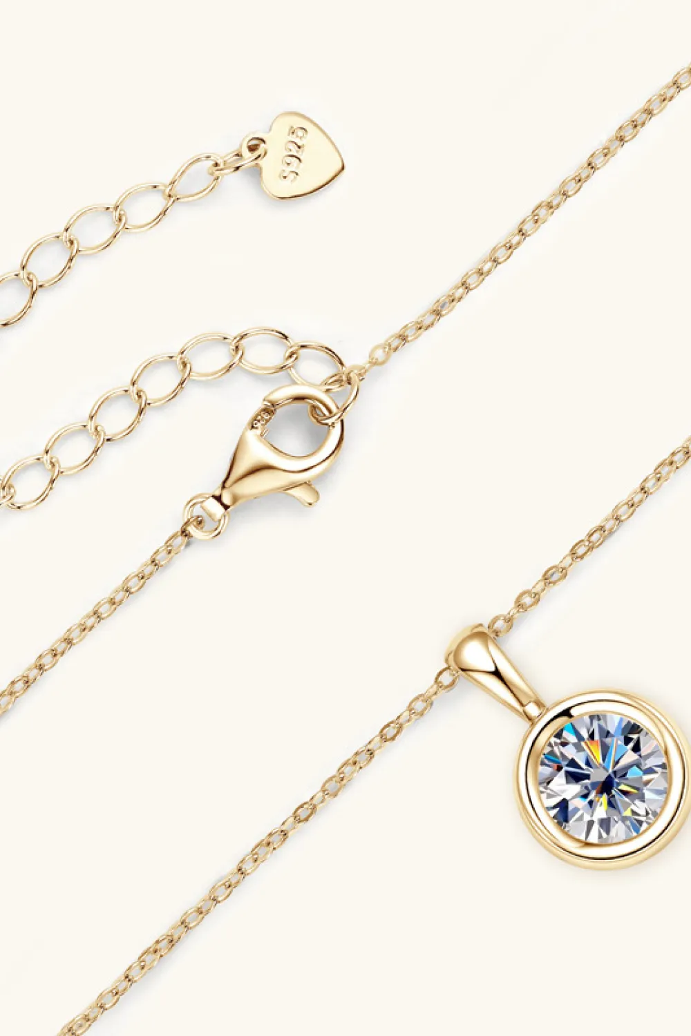 2 Carat Moissanite 925 Sterling Silver Necklace, image 6