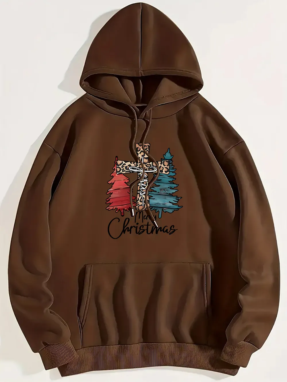 MERRY CHRISTMAS Graphic Drawstring Hoodie, image 2