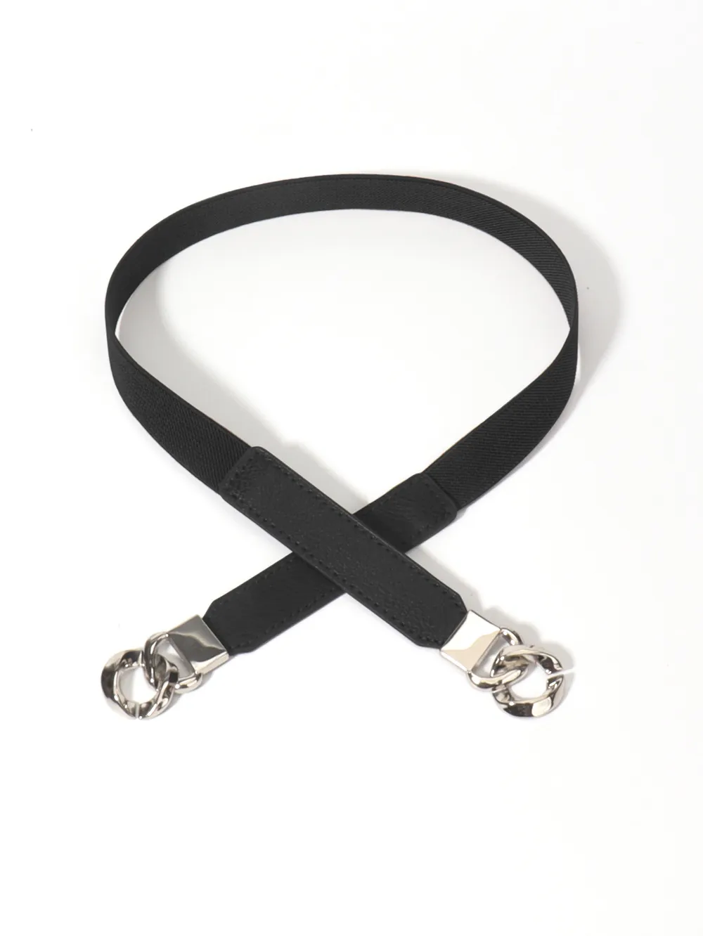Zinc Alloy Buckle Elastic PU Belt, image 11