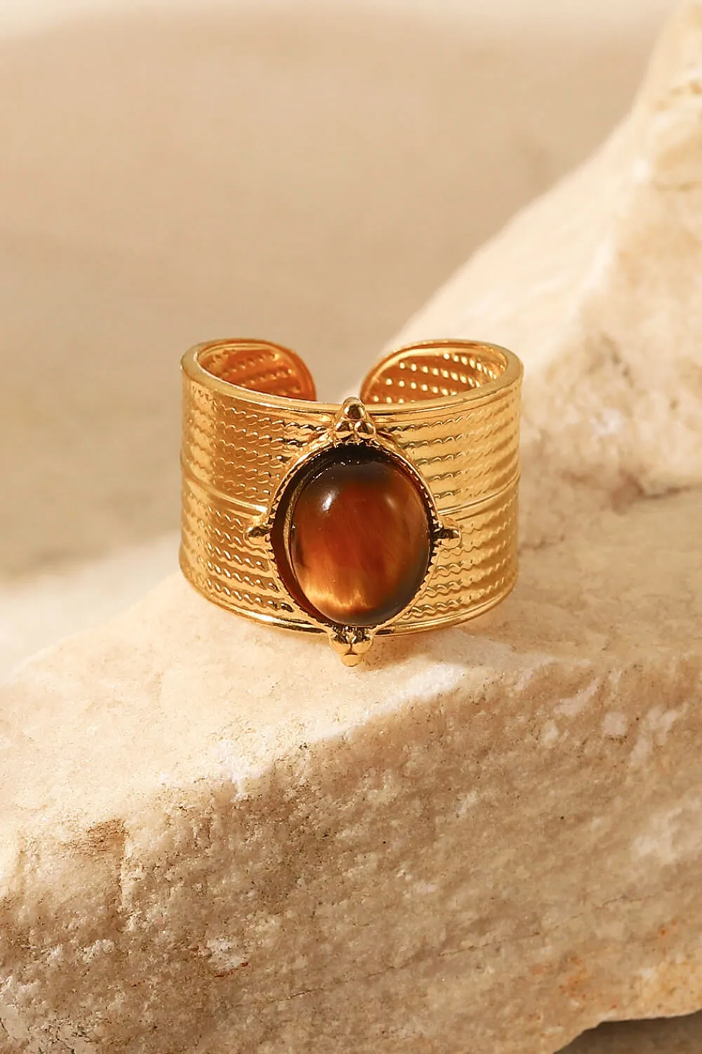 18K Gold-Plated Wide Open Ring, image 10