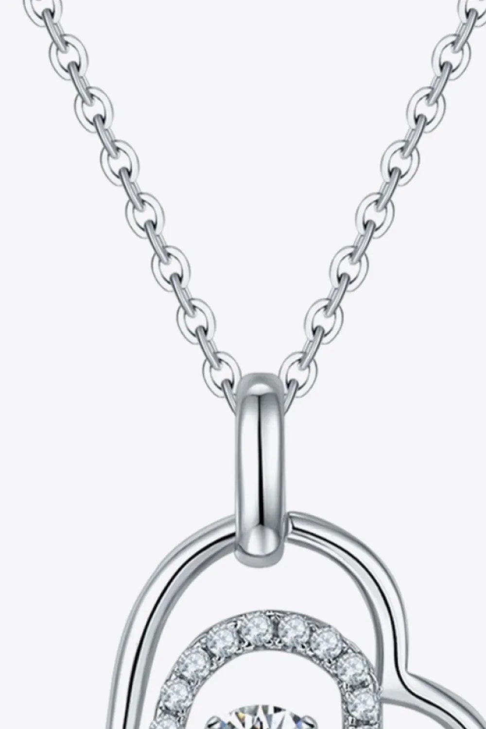 Moissanite Heart Pendant Necklace, image 3