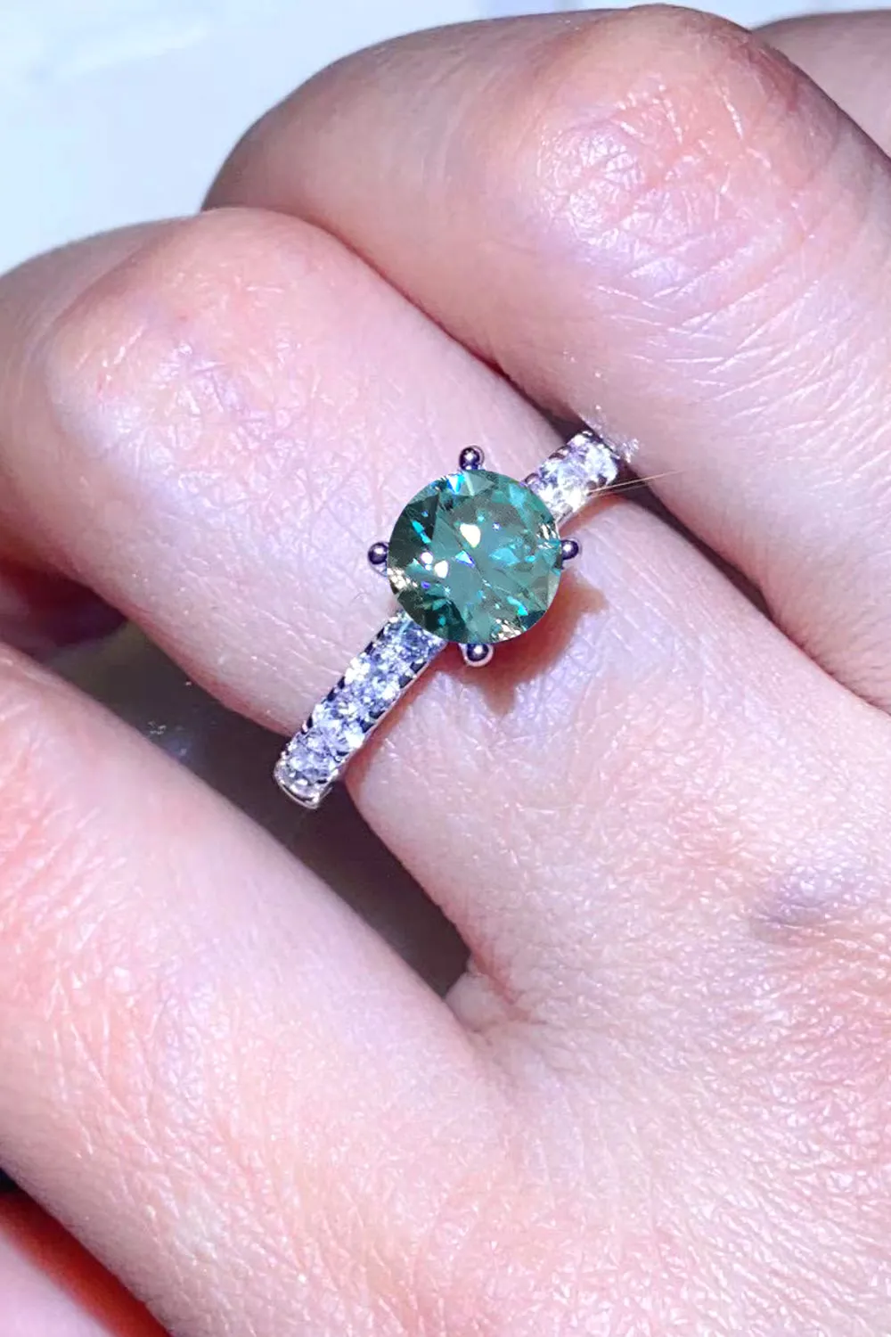 Future Style 1 Carat Moissanite Side Stone Ring, image 4