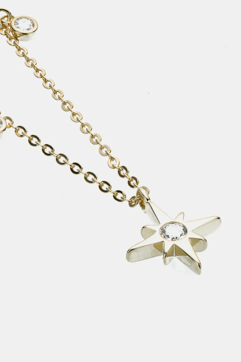 Moissanite North Star Pendant 925 Sterling Silver Necklace, image 4