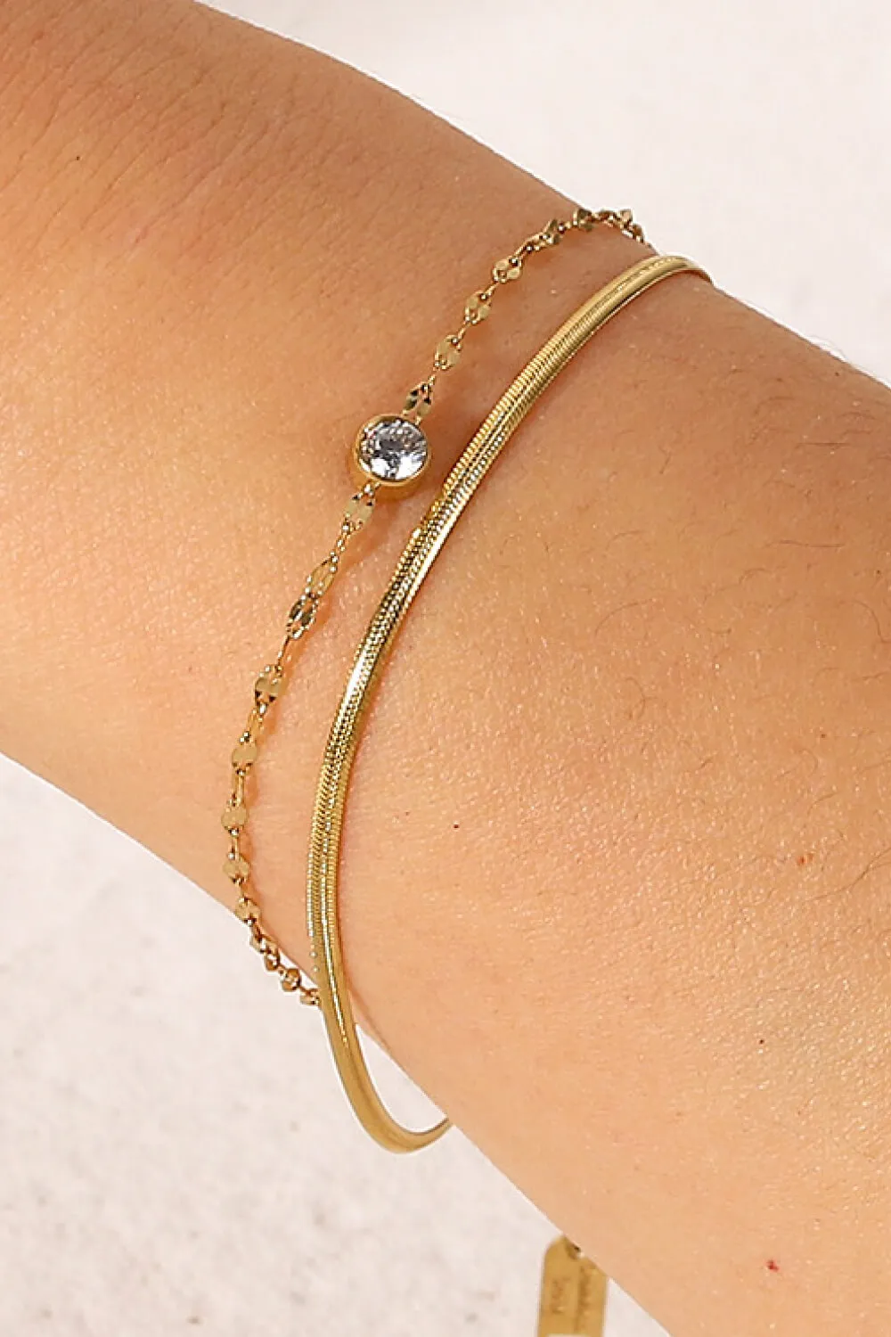 Icing on the Cake Rhinestone Double-Layered Bracelet, image 8