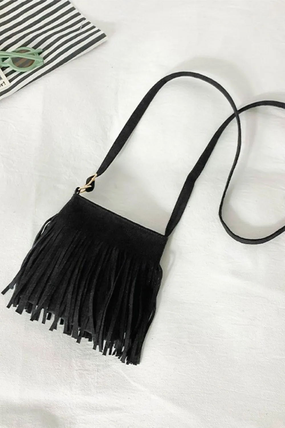 PU Leather Crossbody Bag with Fringe, image 11