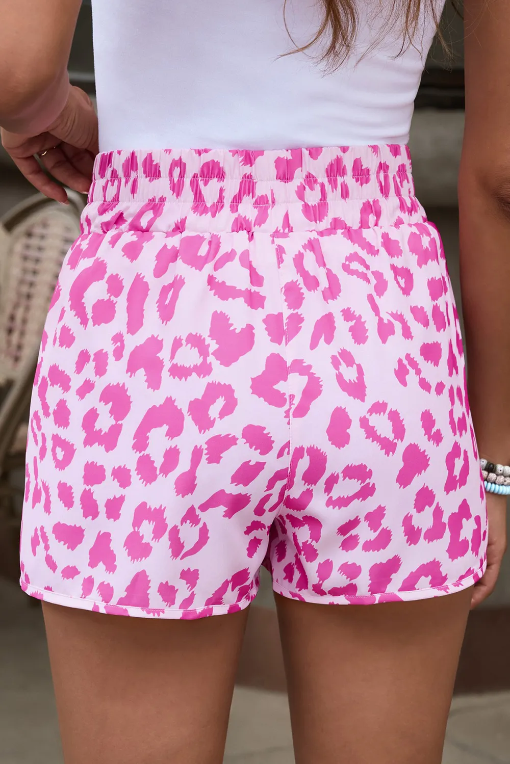 Leopard Elastic Waist Shorts, image 20