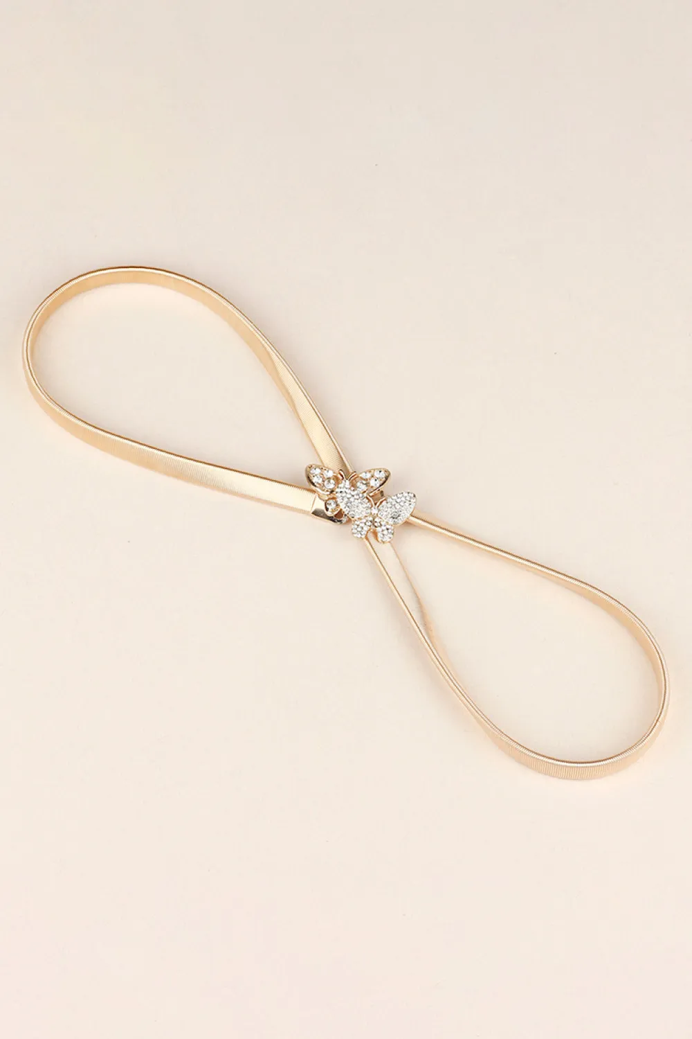 Rhinestone Butterfly Elastic Metal Belt, image 5