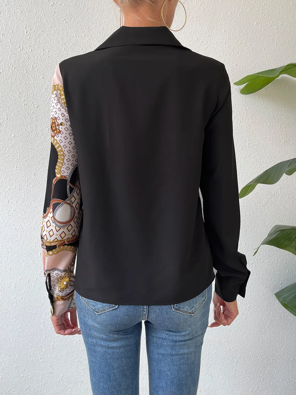 Twist Front Collared Blouse, image 2