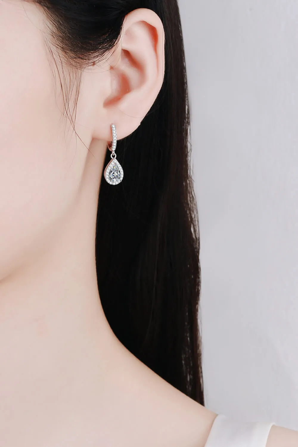 Moissanite Teardrop Earrings, image 4