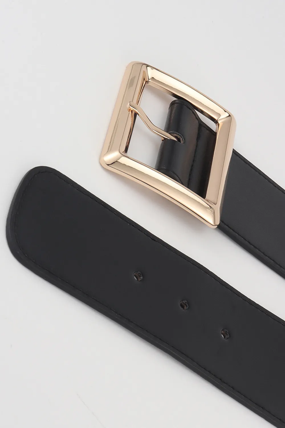 Rectangle Buckle Elastic Wide Belt, image 3