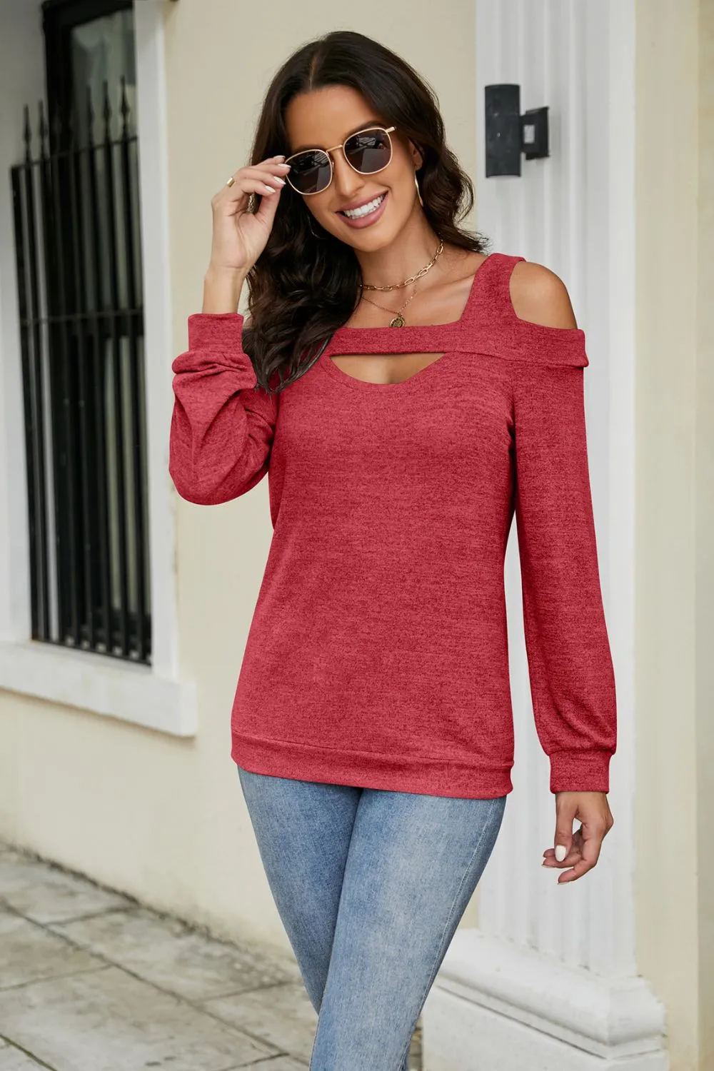 Cutout Cold-Shoulder Top, image 17