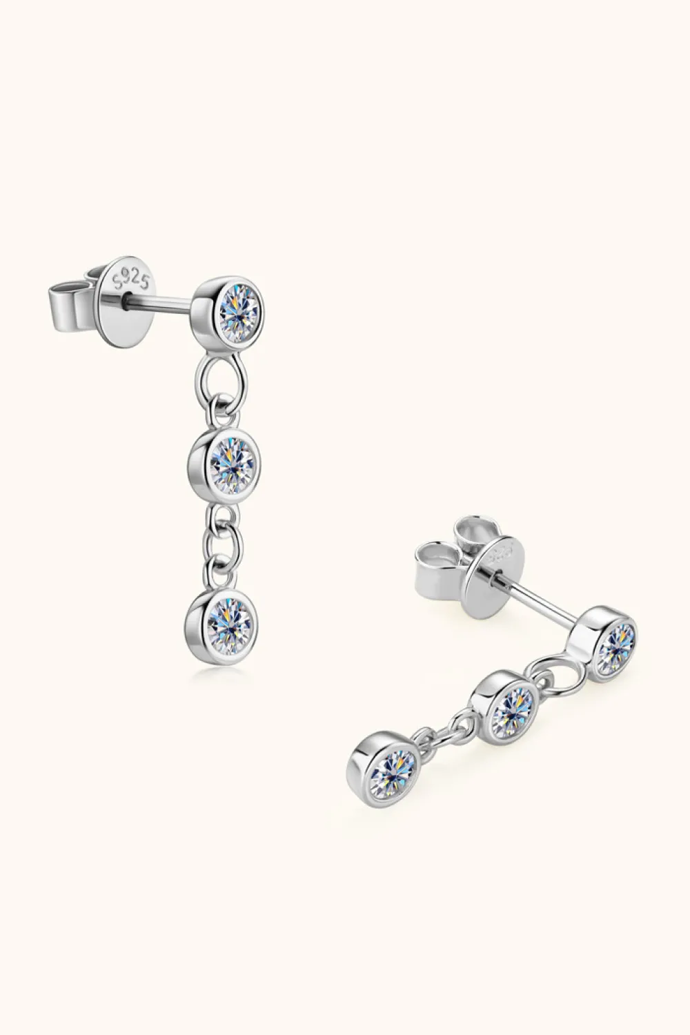 Moissanite 925 Sterling Silver Drop Earrings, image 6