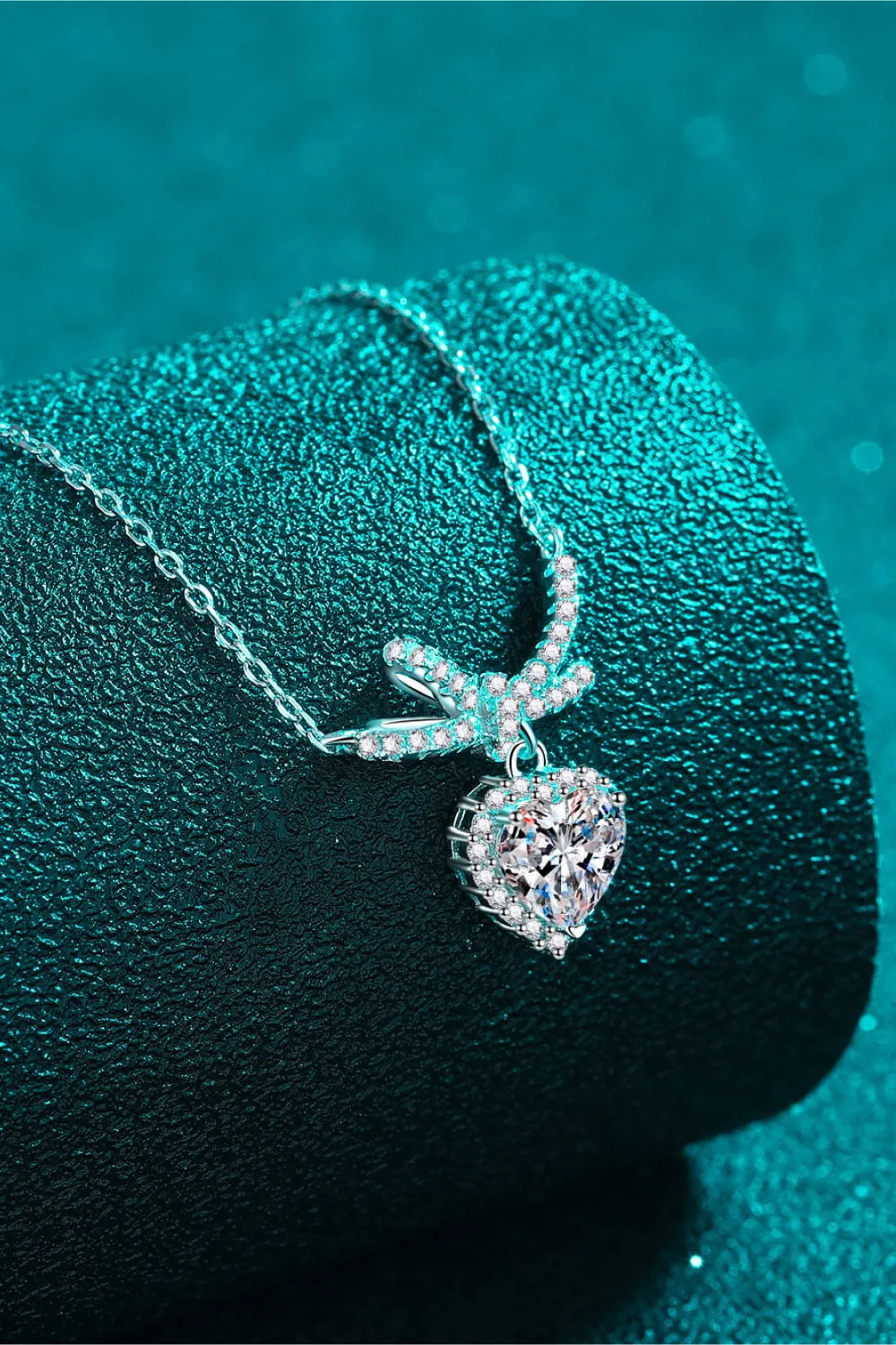1 Carat Moissanite Heart Pendant Necklace, image 5