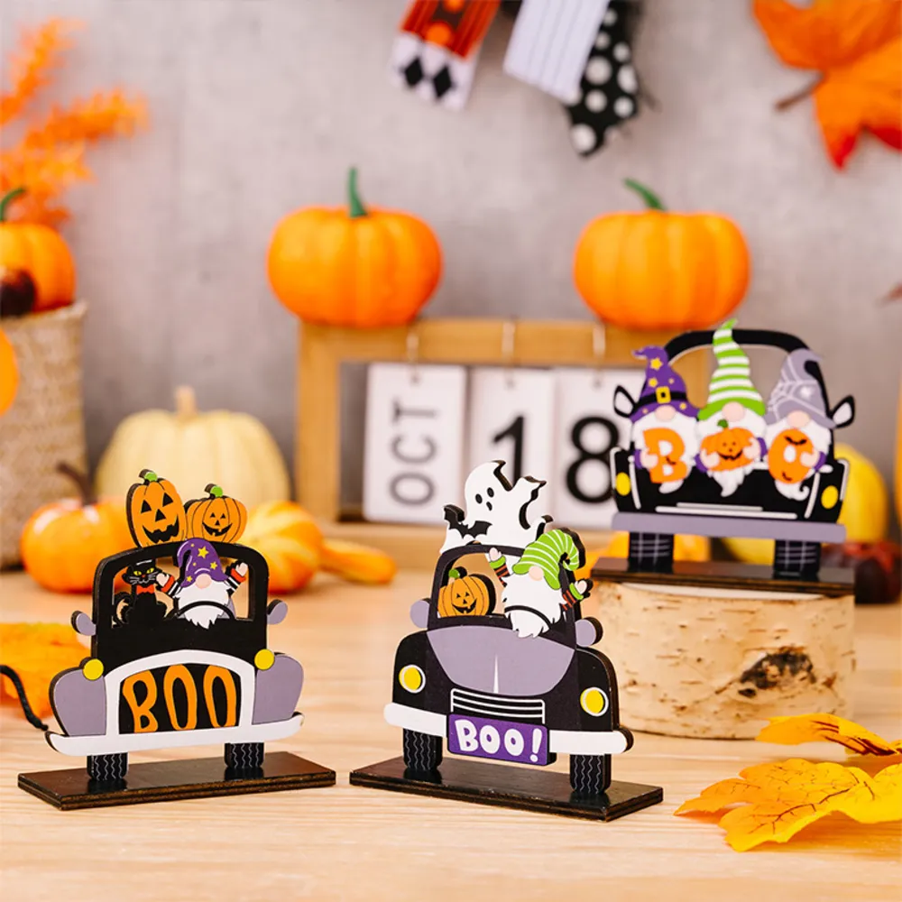 3-Piece Halloween Element Car-Shape Ornaments, image 3