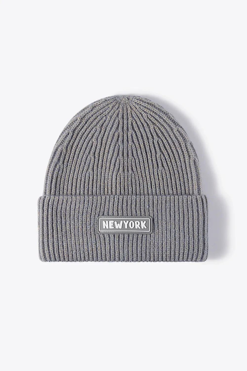 NEWYORK Patch Rib-Knit Cuffed Beanie, image 10