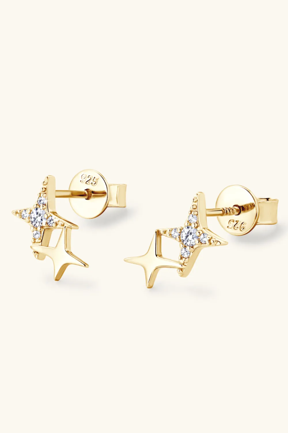 Moissanite 925 Sterling Silver Star Shape Earrings, image 6