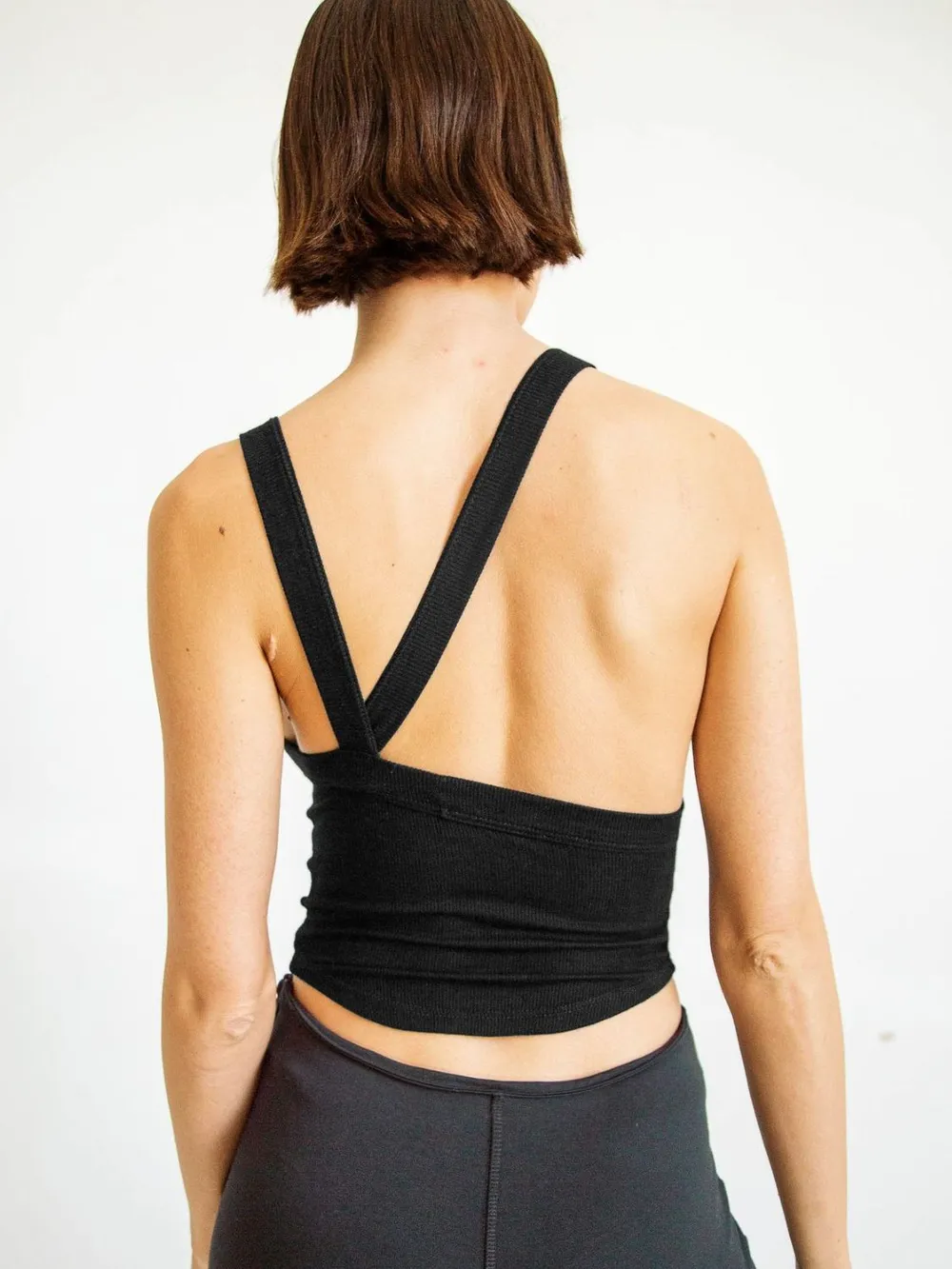 Halter Neck Ribbed Cropped Top, image 16
