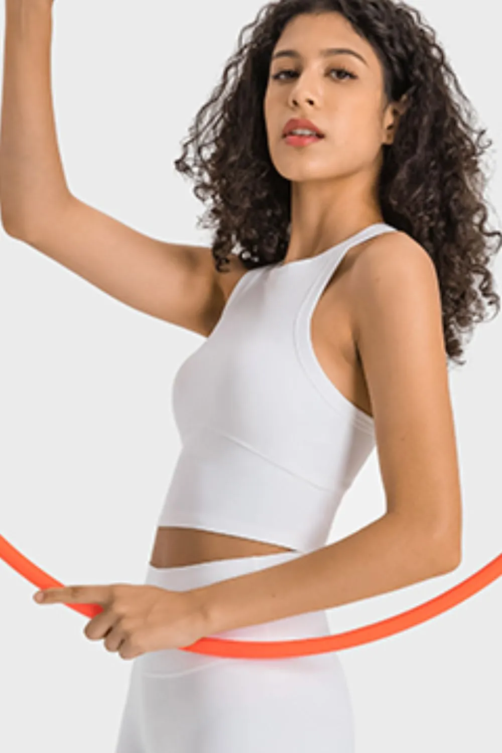 Racerback Cropped Sports Tank, image 14
