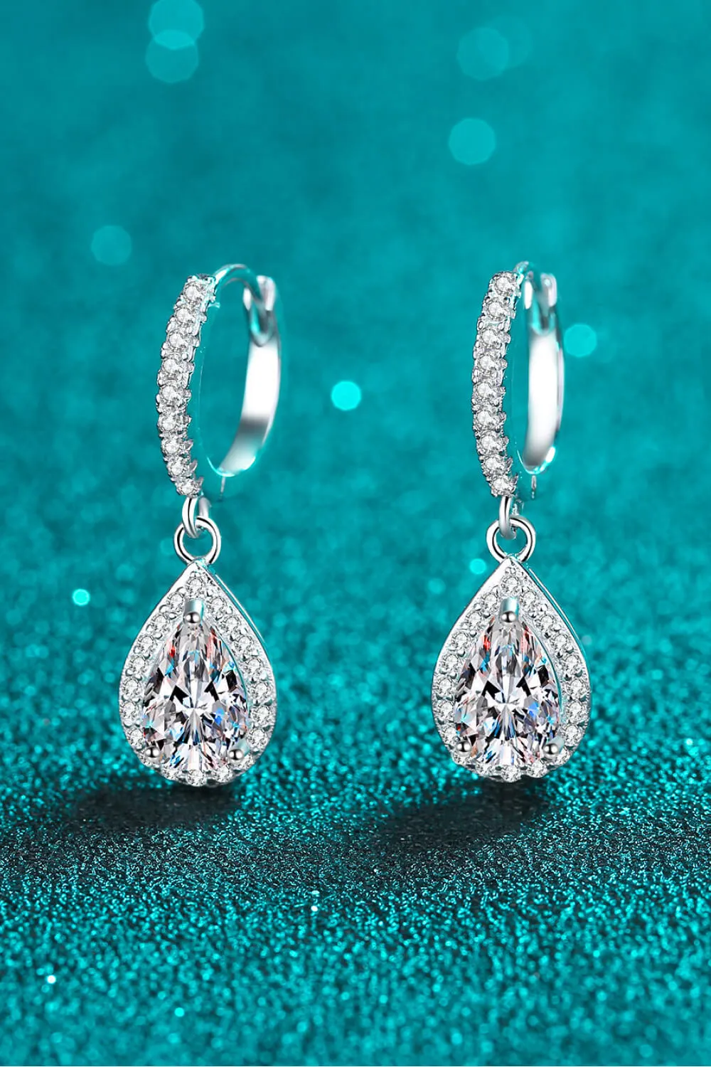 Moissanite Teardrop Earrings, image 5